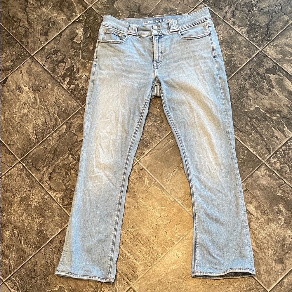 AMERICAN EAGLE 90s Low Rise Skinny Kick Denim Stretch Jeans Y2K Cowgirl Western